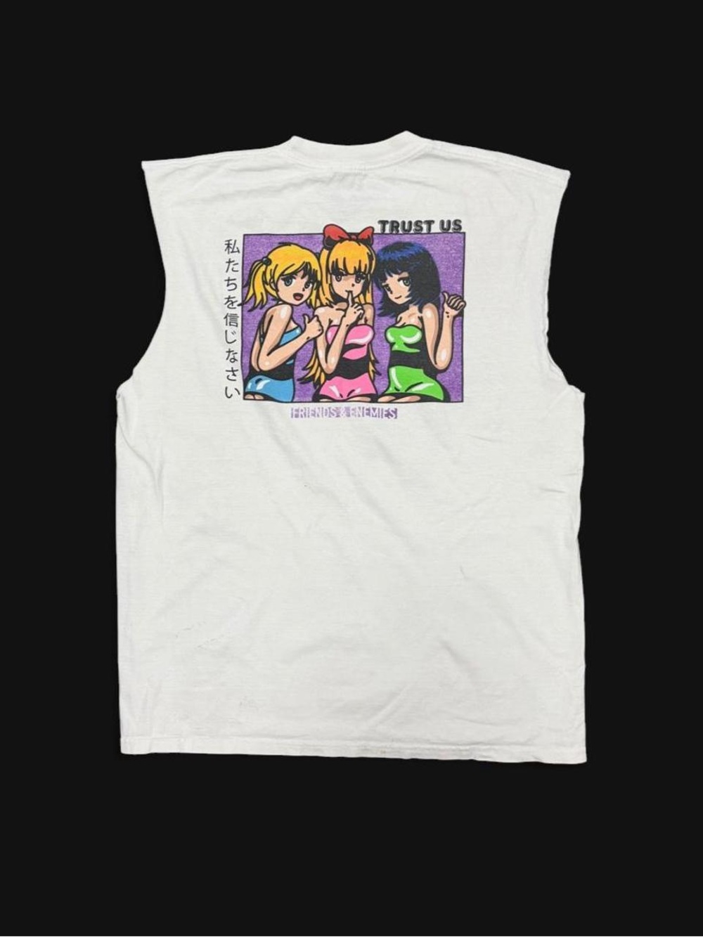 Friends and Enemies Powerpuff Girls Sleeveless Graphic Tee Men’s Large